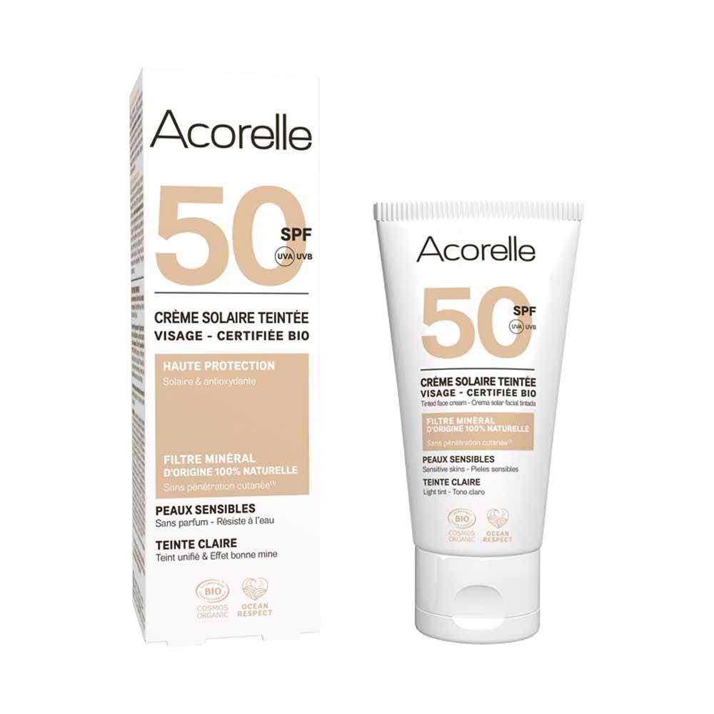 Acorelle Crème Solaire Visage Teintée SPF50 50ml