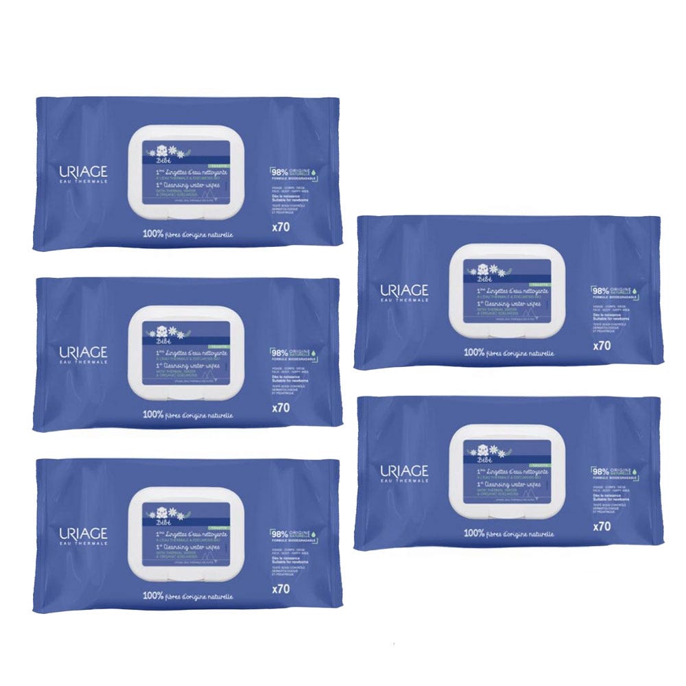 Uriage Bébé Lingettes Nettoyantes 5X70