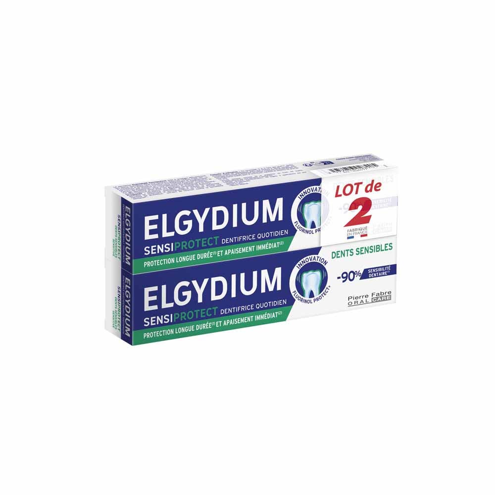 ELGYDIUM DENTIFRICE DENTS SENSIBLES AU FLUORINOL 2X75ML