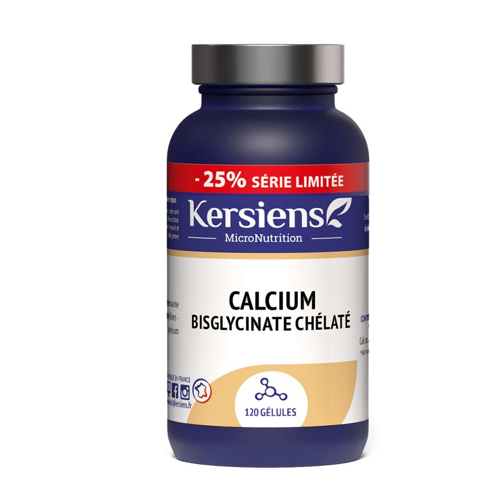 Kersiens Calcium Bisglycinate Chélaté 120 Gélules