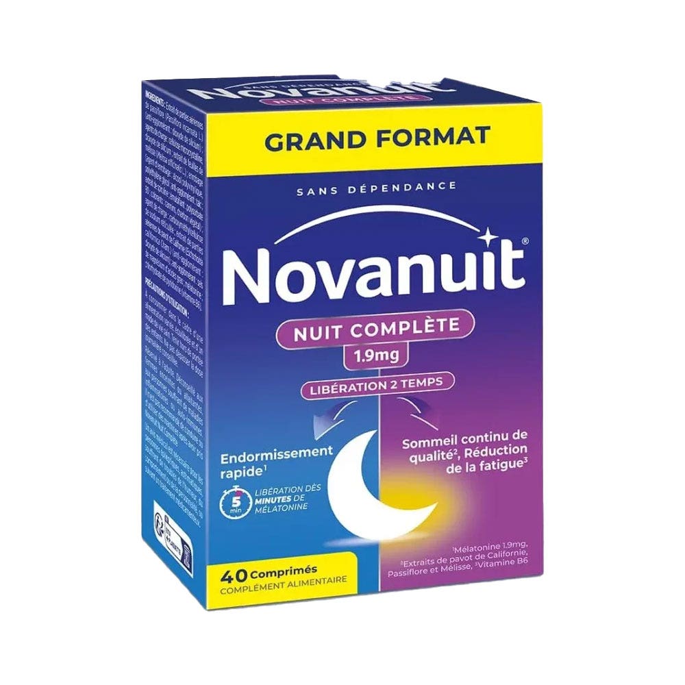 Novanuit Nuit Complète 1,9mg Mélatonine 40 comprimés