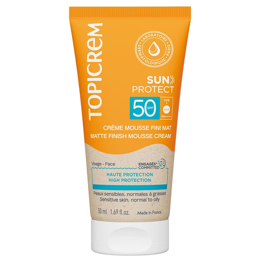 Topicrem Sun Protect Crème Moussante Fini Mat SPF50 50ml