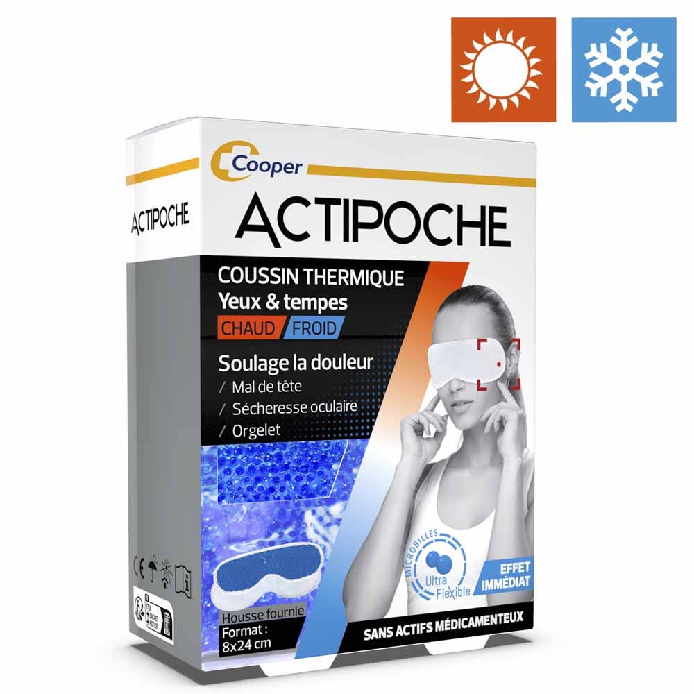 Actipoche Coussin Thermique Masque Yeux et Tempes