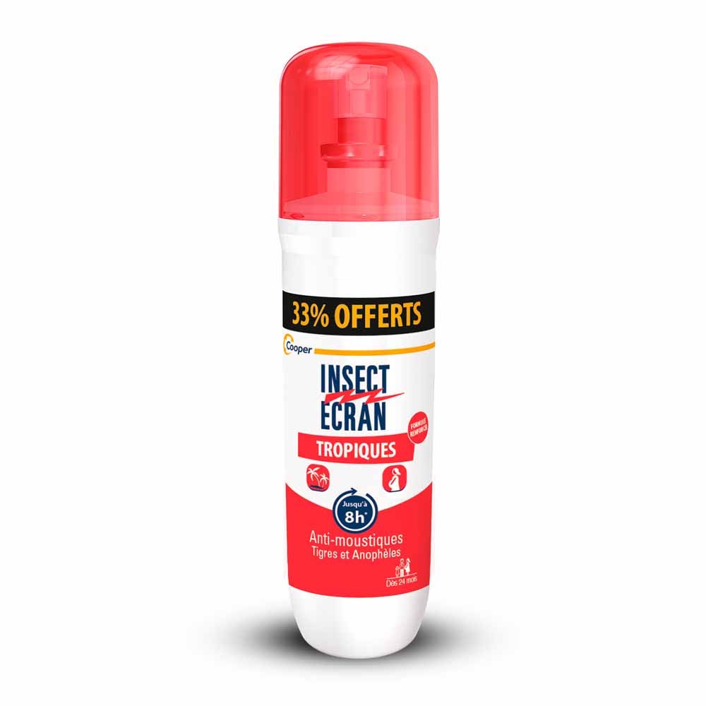 Insect Ecran Peau Anti-moustiques Tropiques 8h 75ml+33% offert