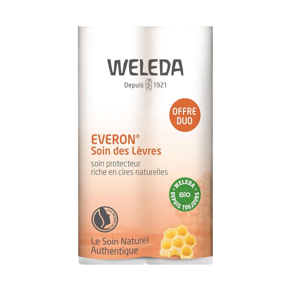 Weleda Stick Everon Soin Des Levres 2x4.8g