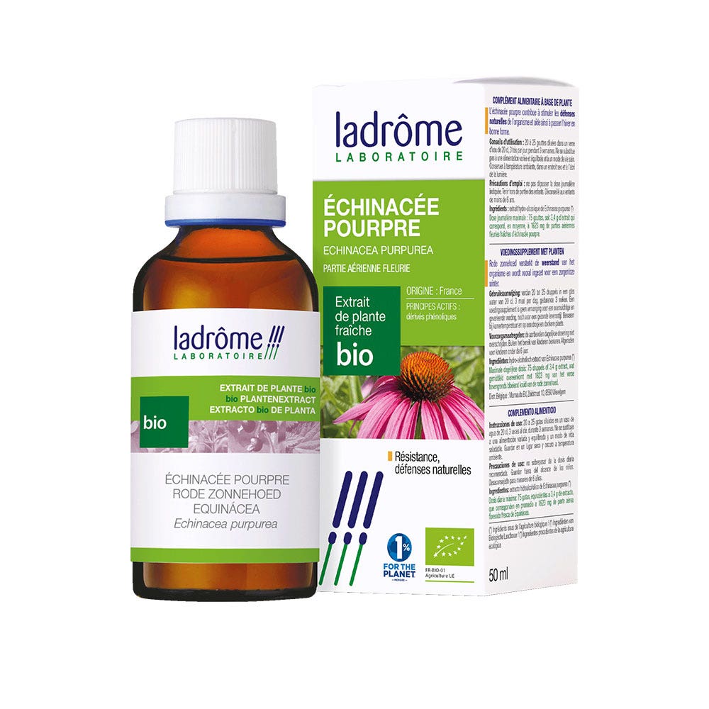 Ladrôme Extrait De Plante Echinacée Pourpre Plante Entiere Fleurie 50ml