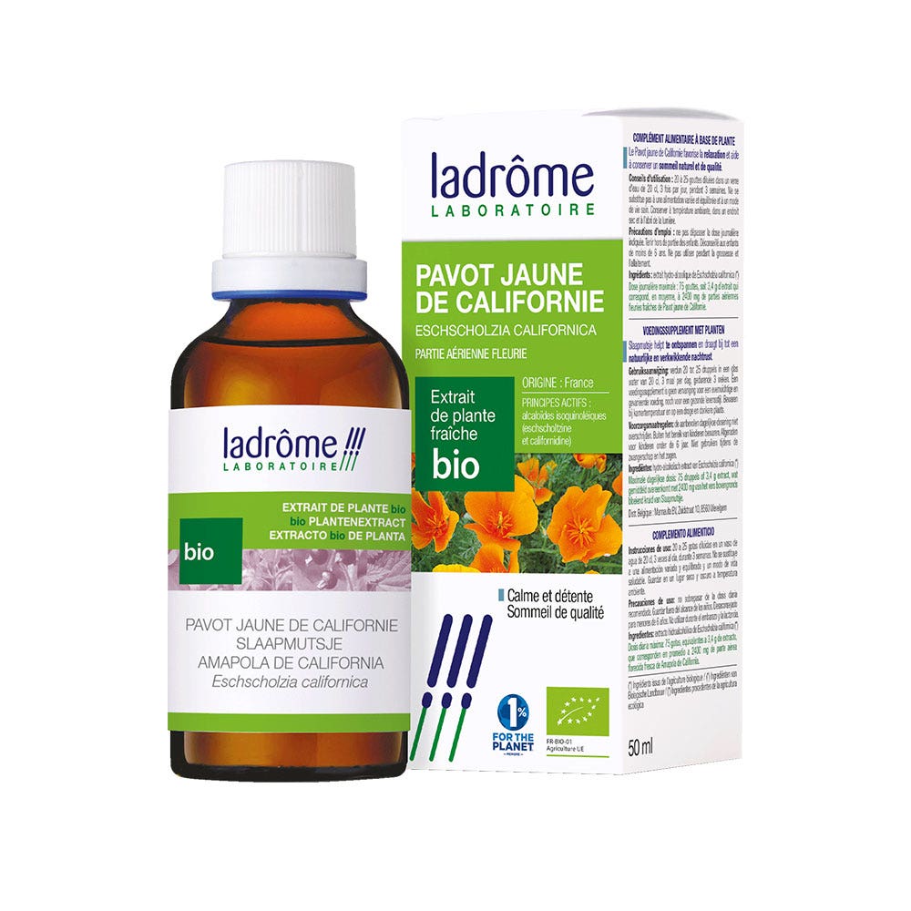 Ladrôme Extrait De Plante Pavot Jaune De Californie Partie Aérienne Fleurie 50ml