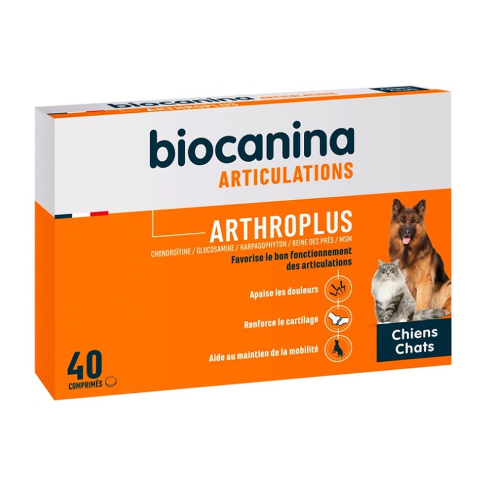 Biocanina Arthroplus Pour Chien Et Chat 40 Comprimés Appêtents