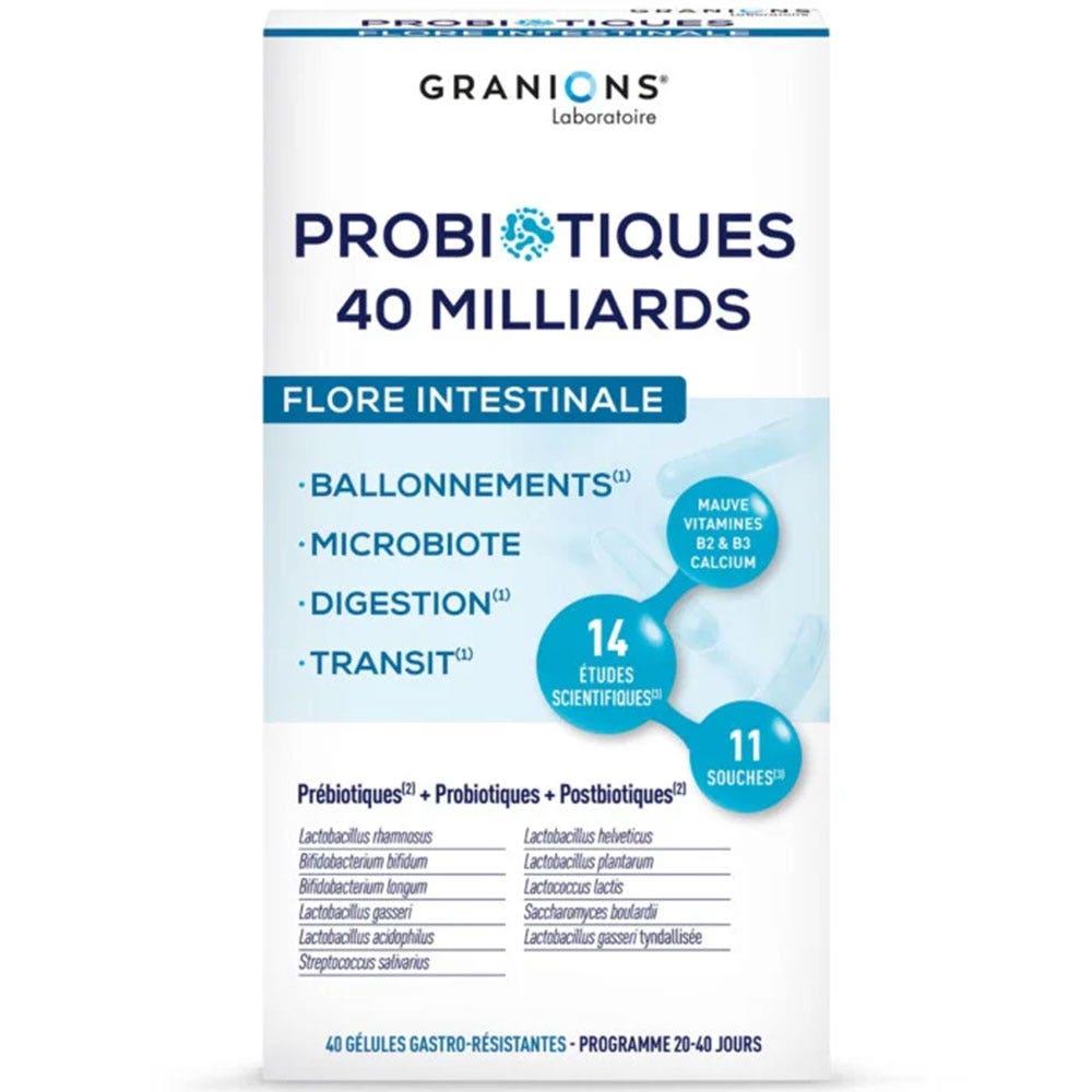 Granions Probiotiques Flore Intestinale 40 gélules