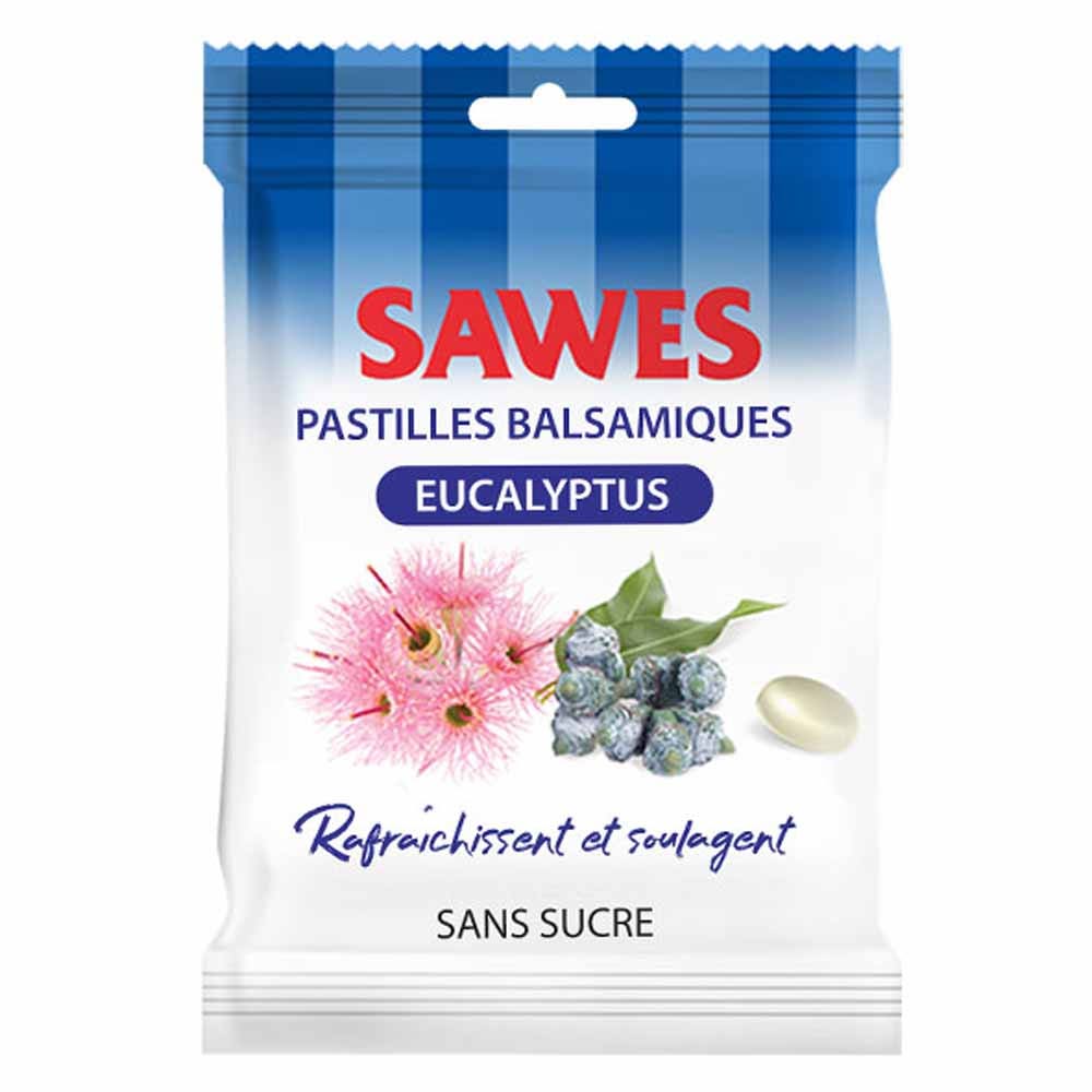 SAWES Bonbons eucalyptus sans sucre 50g