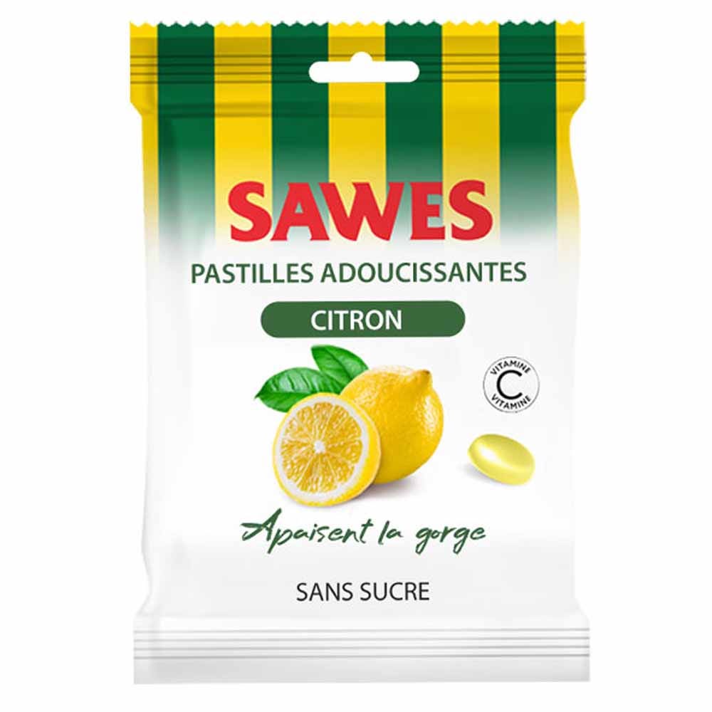 SAWES Bonbons citron sans sucre vitamine C 50g