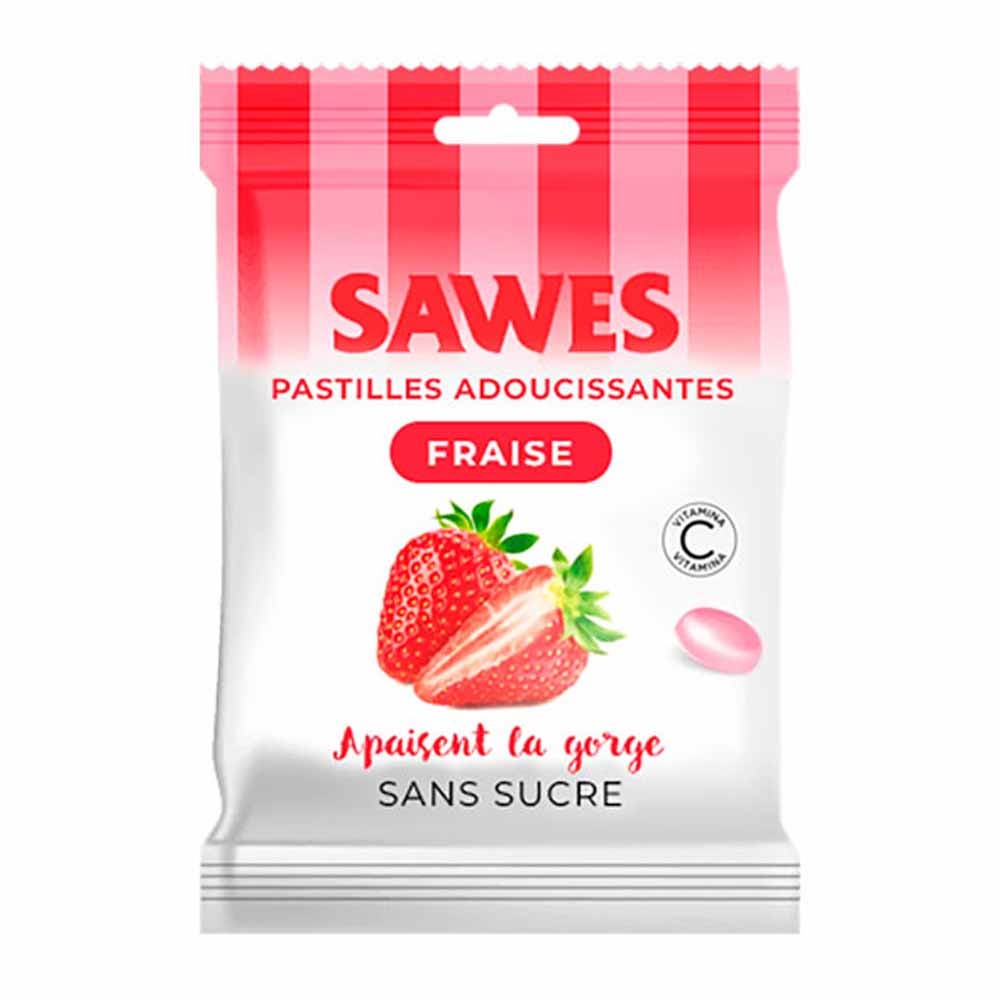 SAWES Bonbons fraise sans sucre vitamine C 50g