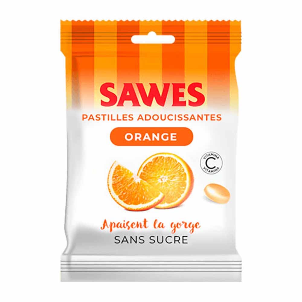 SAWES Bonbons orange sans sucre vitamine C 50g