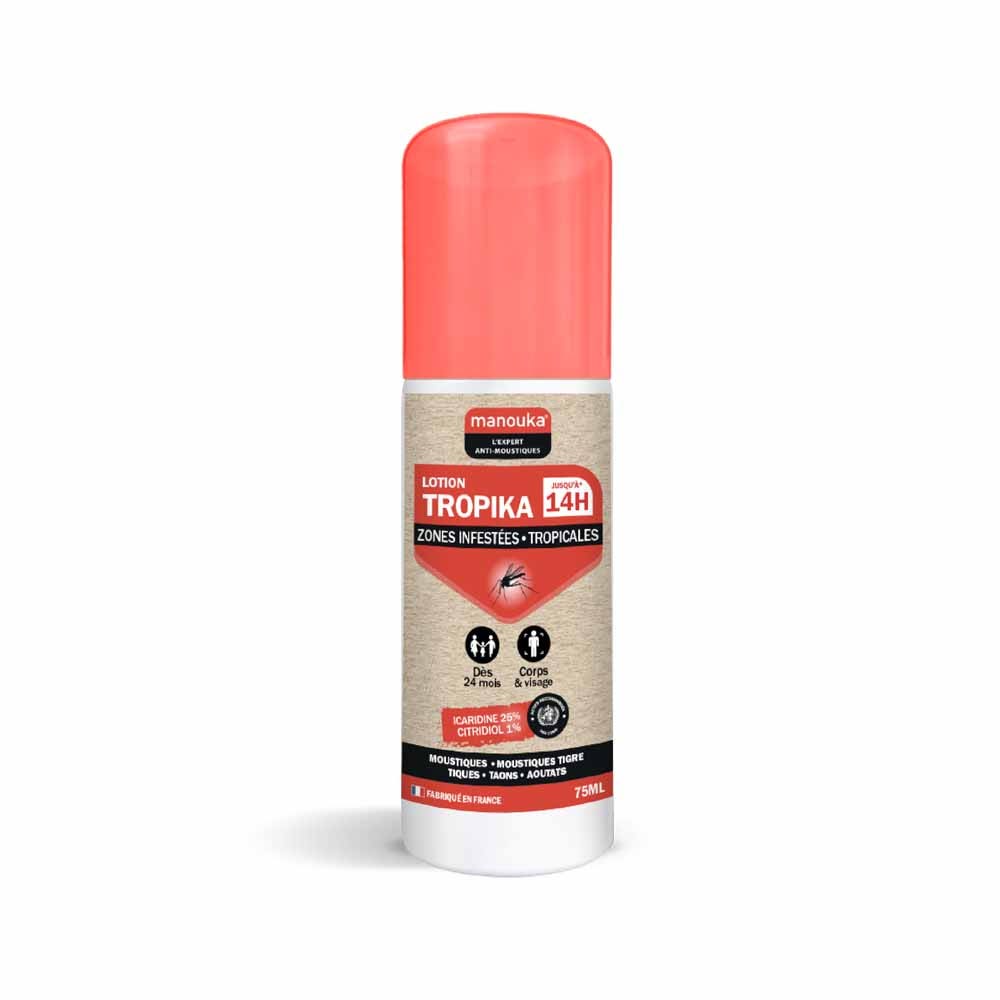 Manouka Lotion Tropika Spray Répulsif Anti-moustiques Adulte Toutes Zones 75 ml