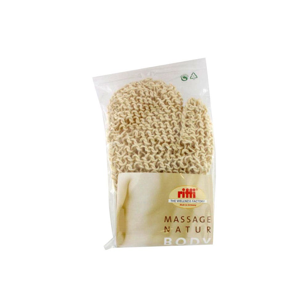 Gant De Massage Et Friction Duo - 1 Face Aloès, 1 Face Éponge - Neuf