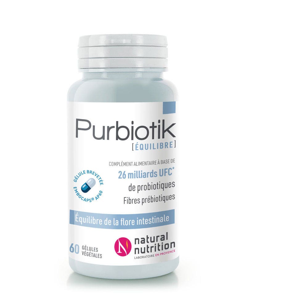 Natural Nutrition Purbiotik Equilibre 60 Comprimés