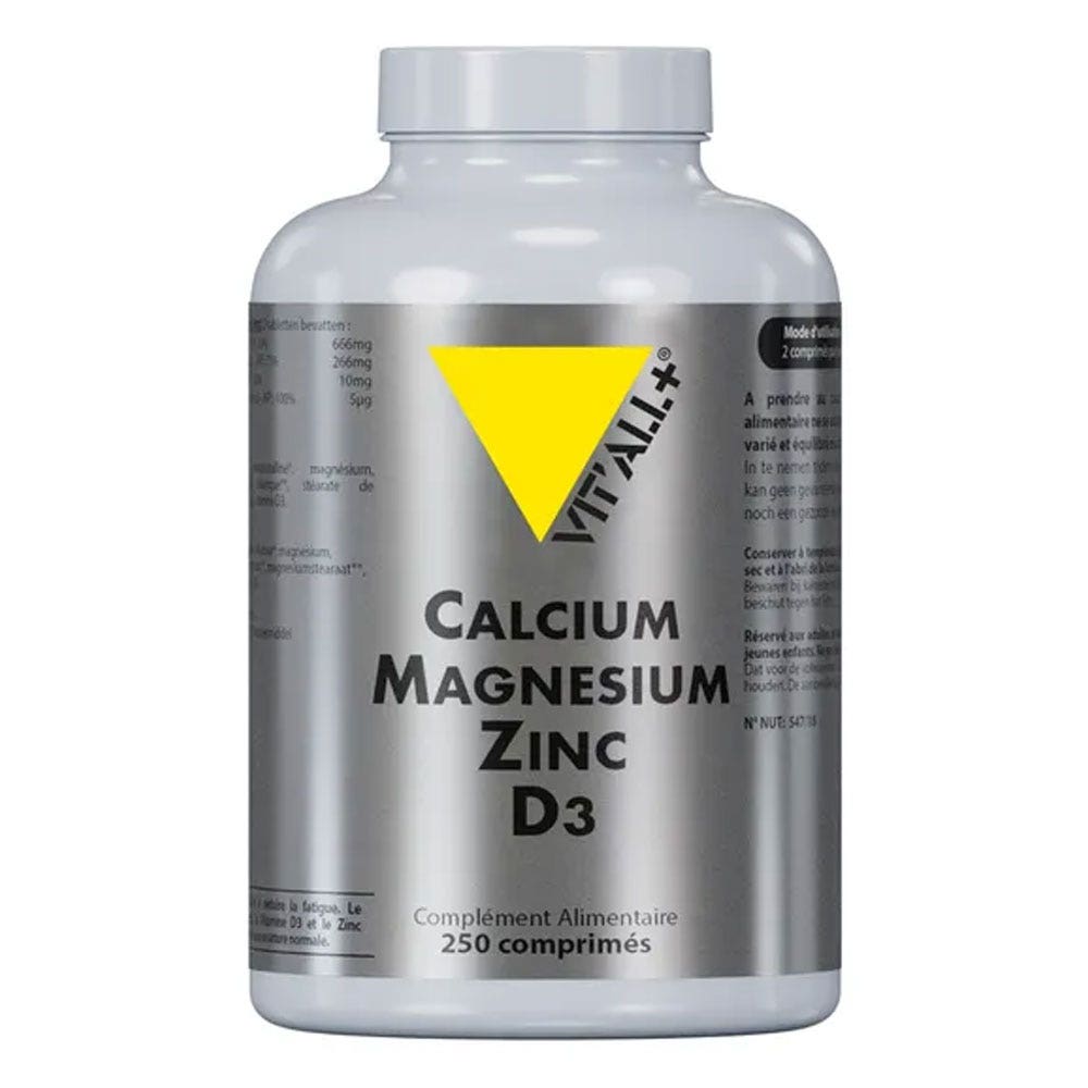 Vit'All+ Calcium Magnesium Zinc D3 250 Comprimés
