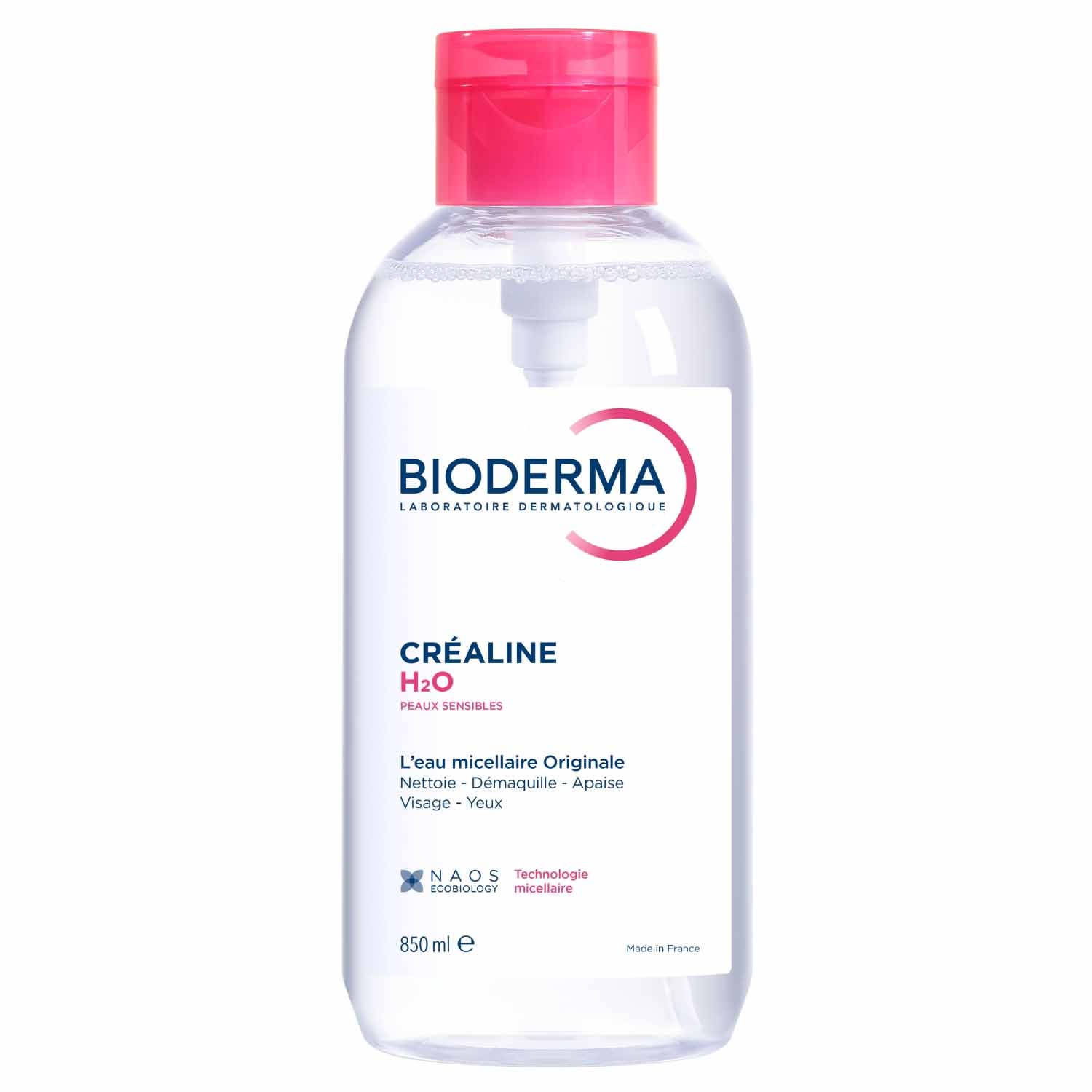 Bioderma Crealine Solution Micellaire Démaquillante H2o Peaux sensibles 850ml