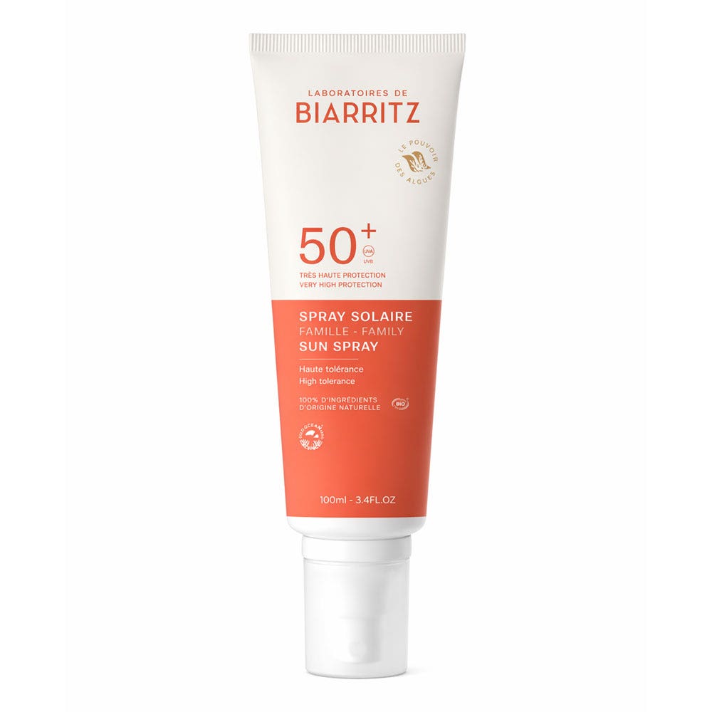 Laboratoires De Biarritz Solaires Spray Solaire Famille SPF50+ Bio 100ml