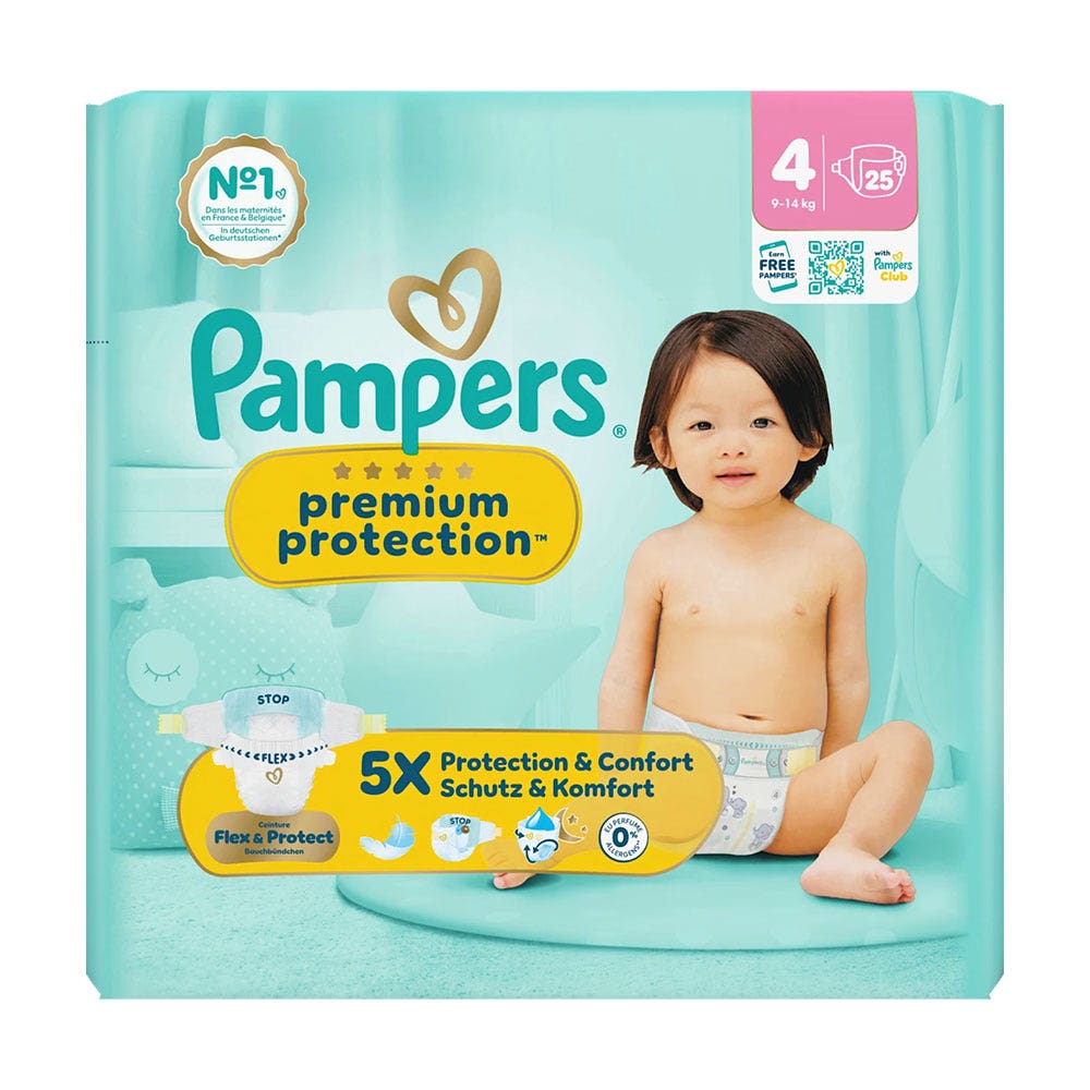 Pampers Premium Couches Taille 4 (9-14kg) x25