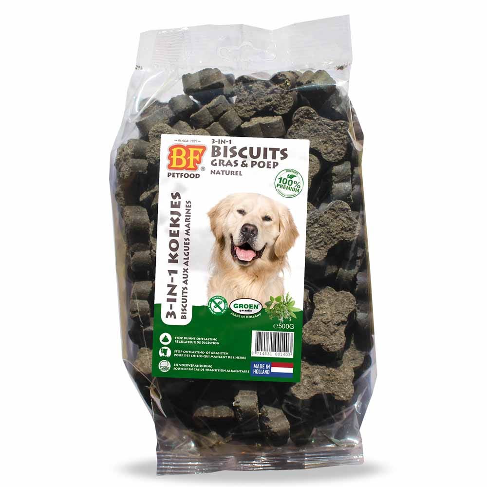Biofood BF Petfood Biscuits 3-en-1 Aux Algues Pour Chien 500g