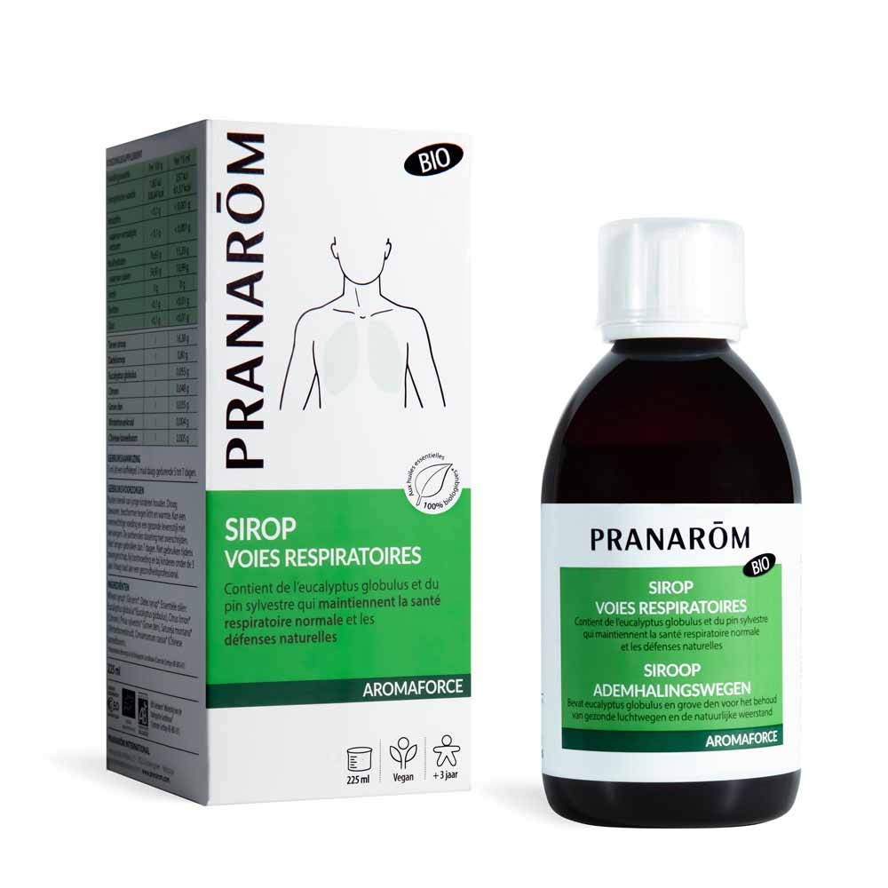 Pranarôm Aromaforce Sirop Voies Respiratoires Bio 225ml