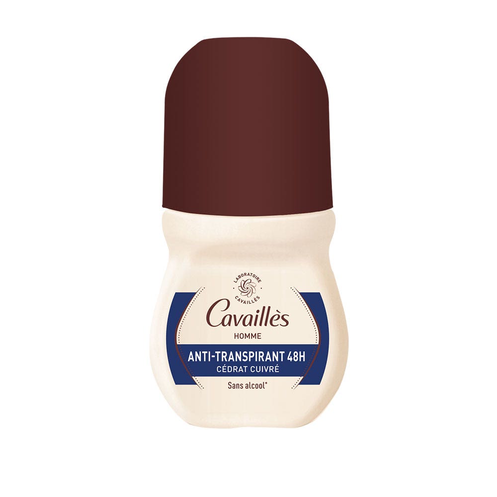 Cavaillès Absorb + Déodorant Homme Roll On Anti-Transpirant 48H 50ml