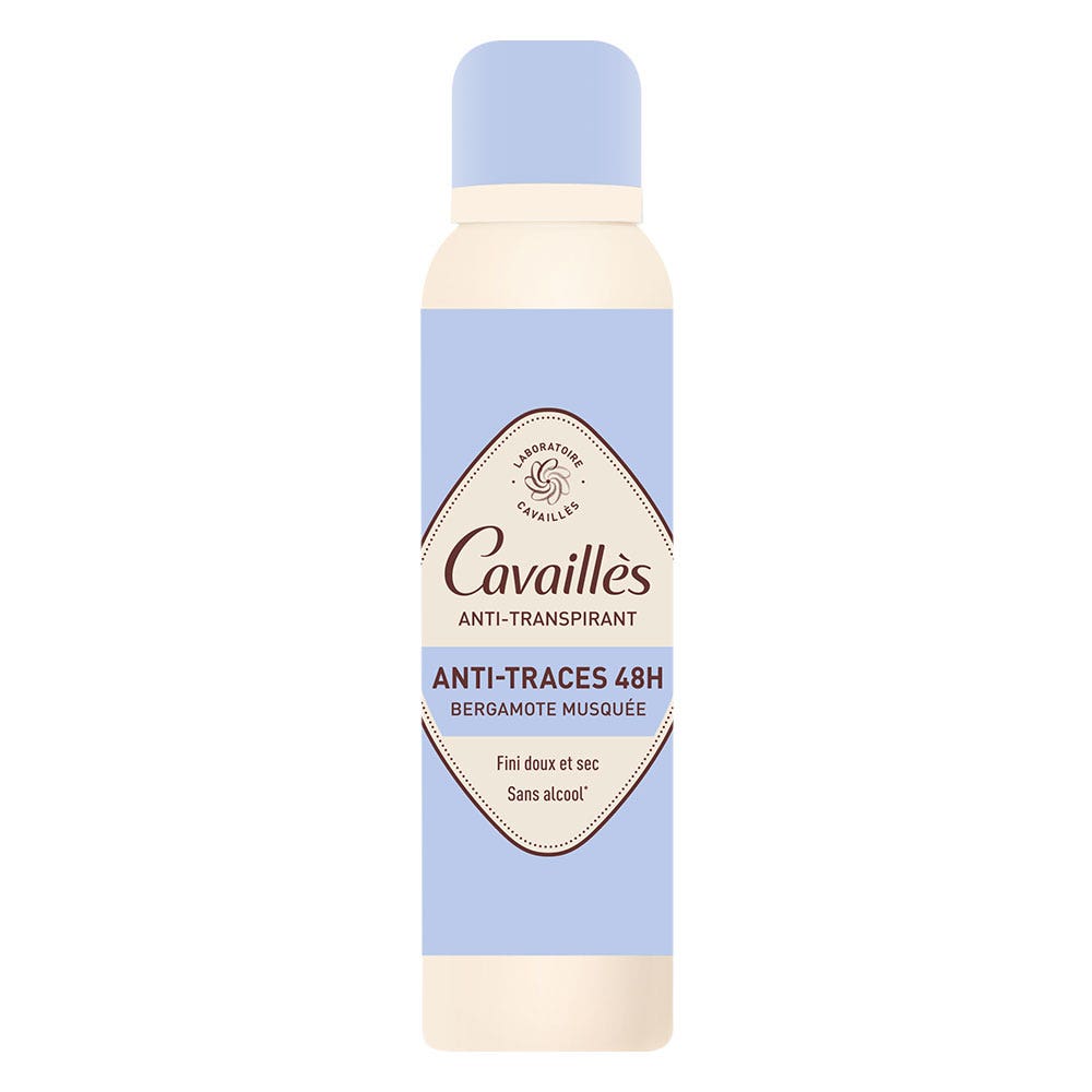 Cavaillès Absorb + Déodorant Spray Anti-Transpirant Anti-Traces 48H 150ml