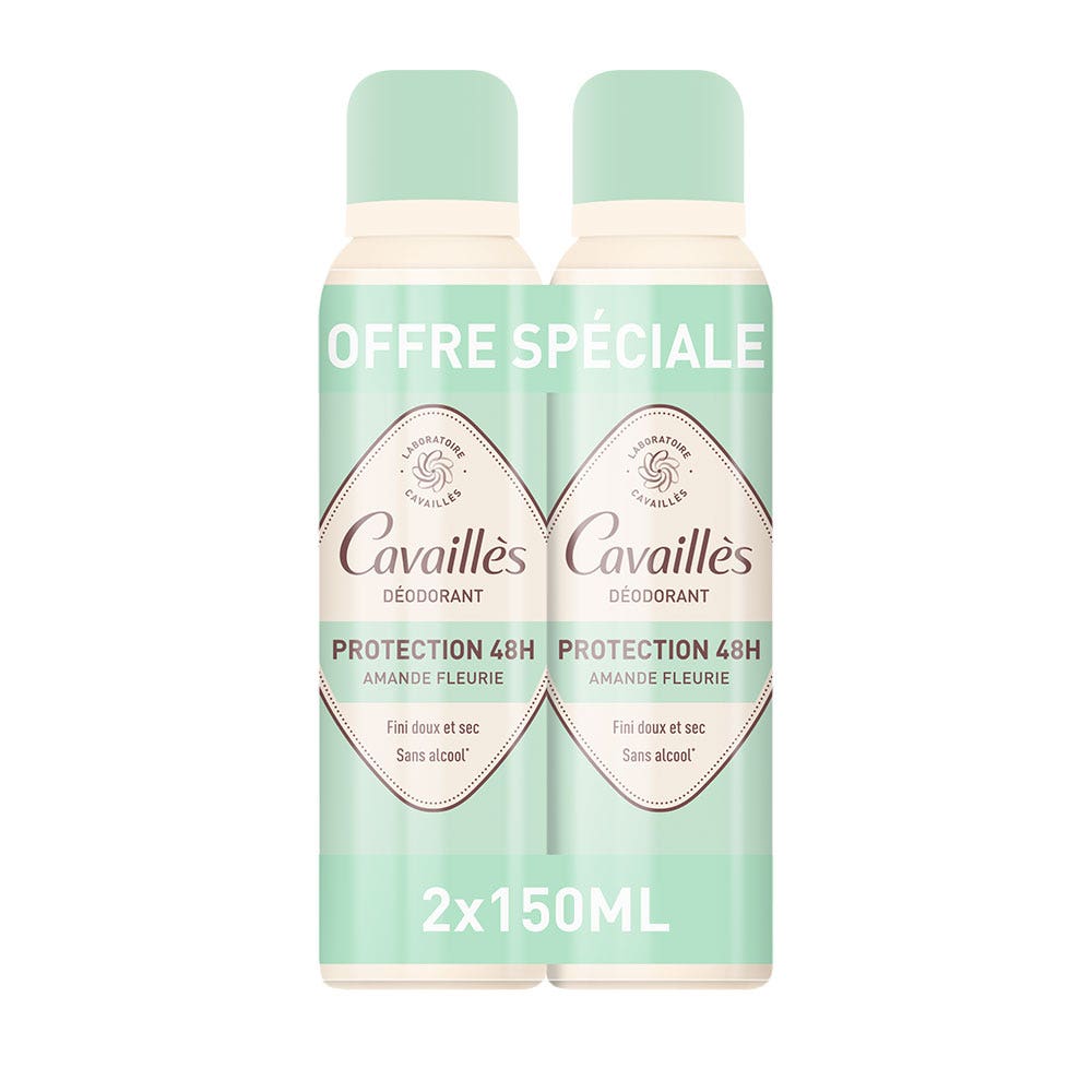 Cavaillès Dermato Déodorant Spray 48H 2x150ml