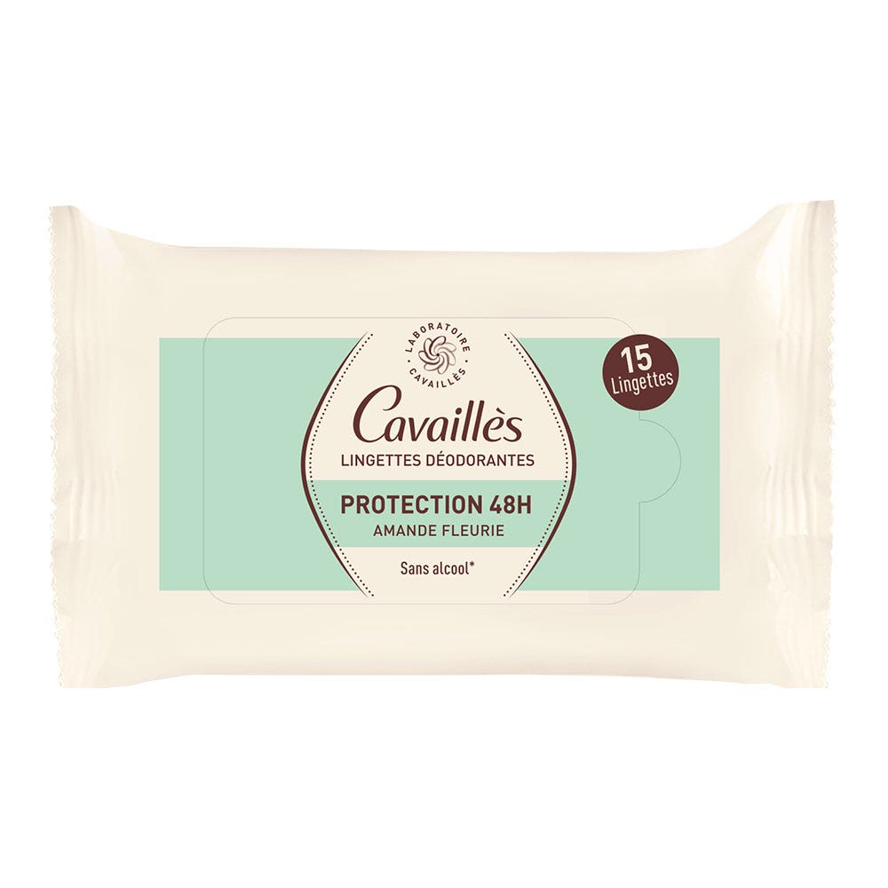 Cavaillès Dermato 48H Lingettes Déodorantes x15