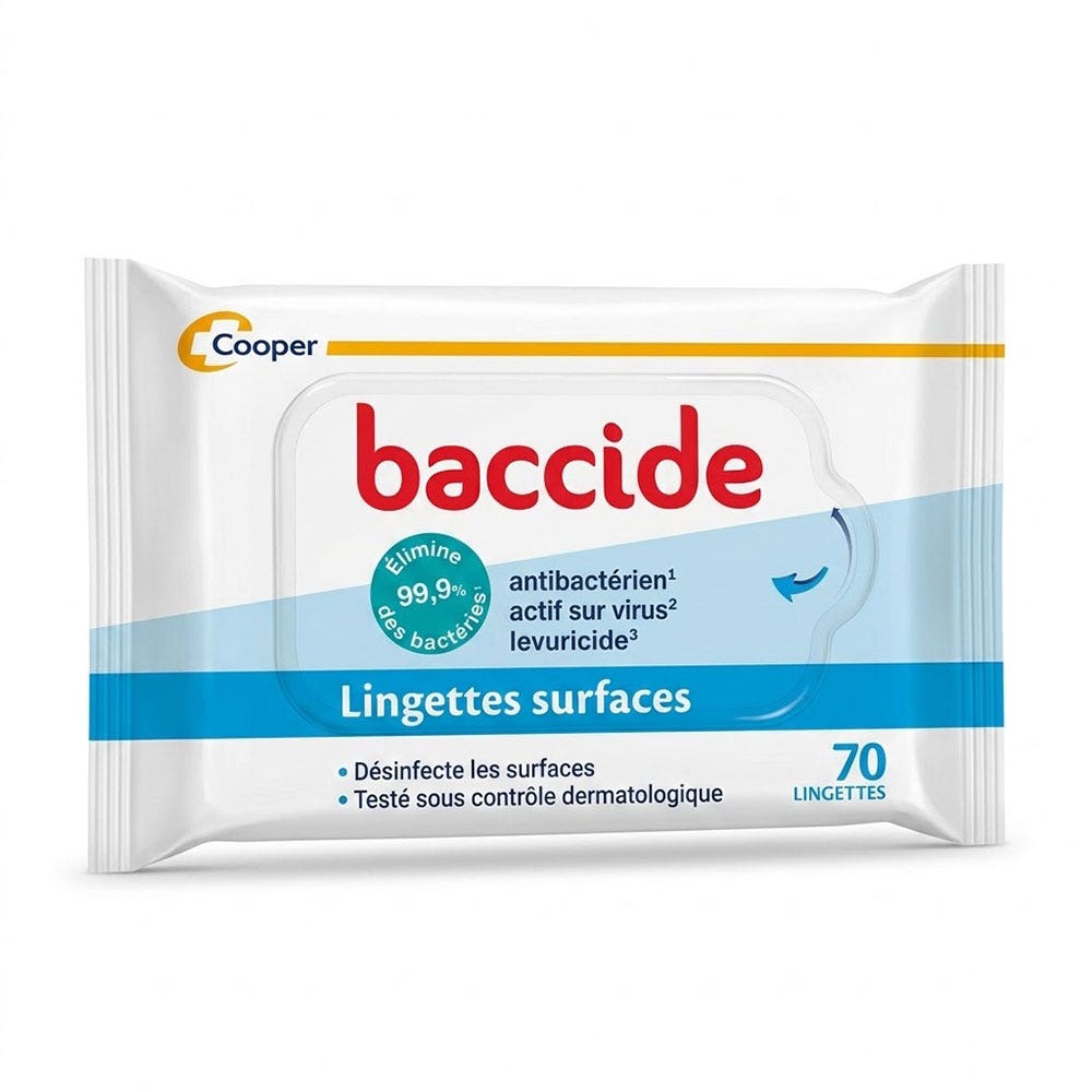 Baccide Lingettes Surfaces x70