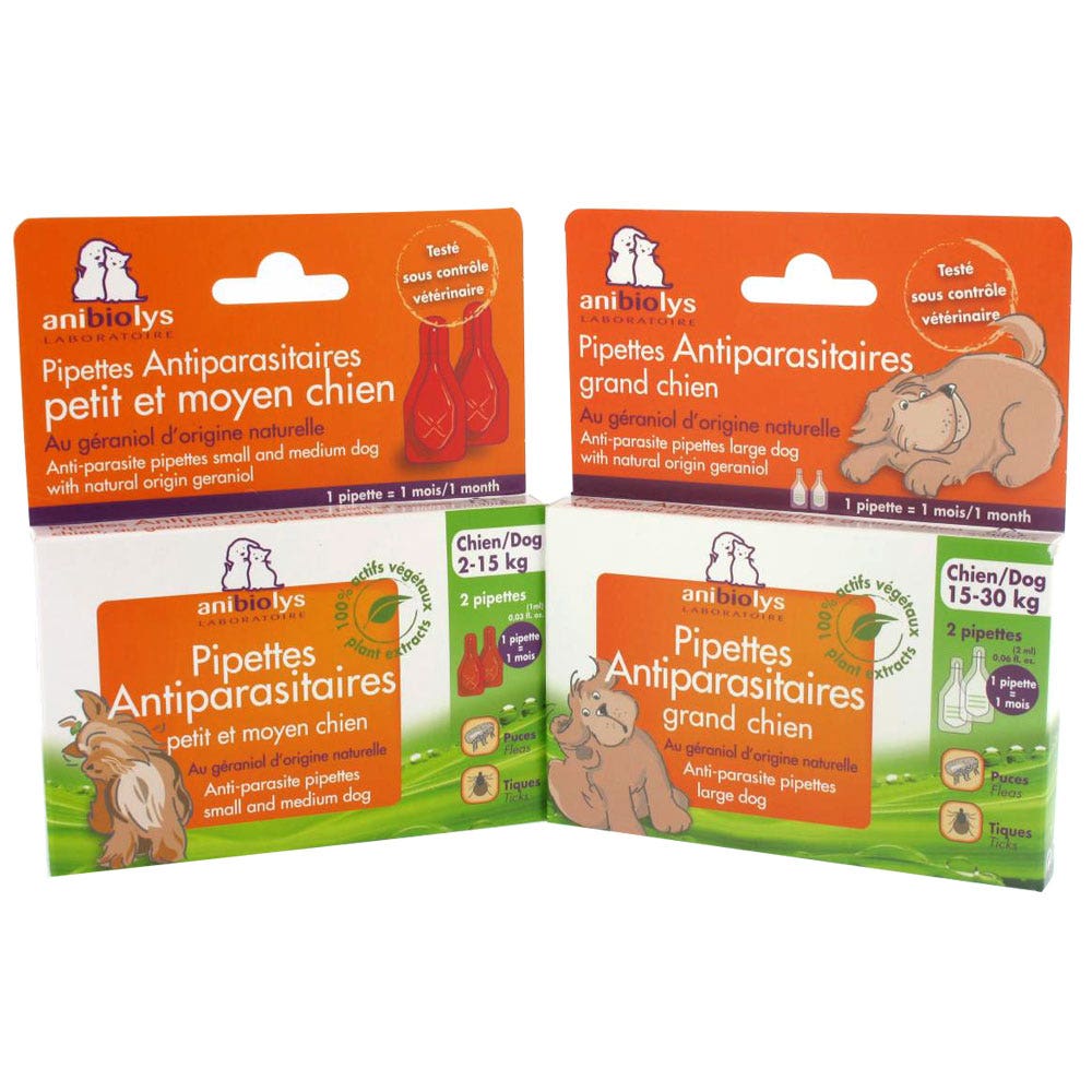Anibiolys Pipettes Anti-parasitaires Chien