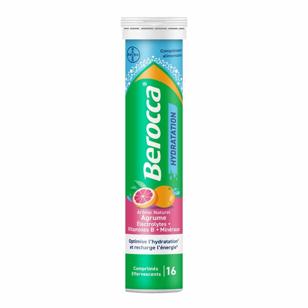 Bayer Berocca Hydratation 16 comprimés effervescents