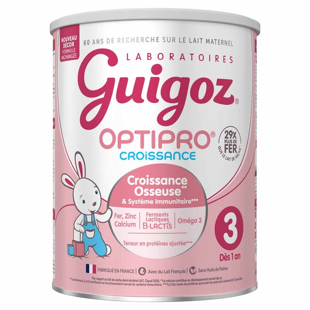 Guigoz Optipro Lait En Poudre Croissance 3 Dès 1 An 780g