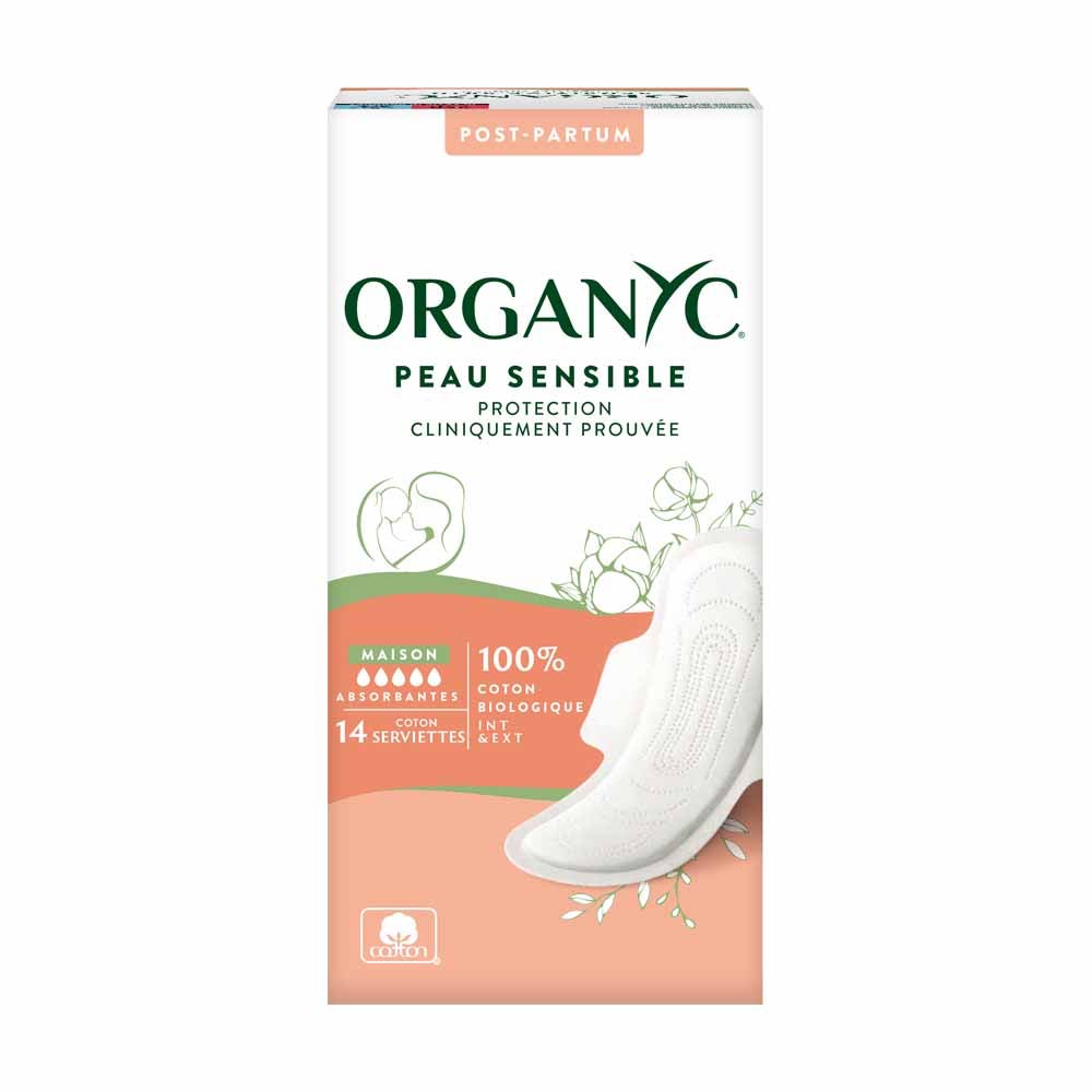Organyc Serviettes Maxi Douceur Maternite X14
