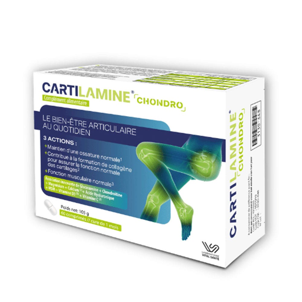 Cartilamine Chondro 60 Tablettes Cartilage en forme Effi Science