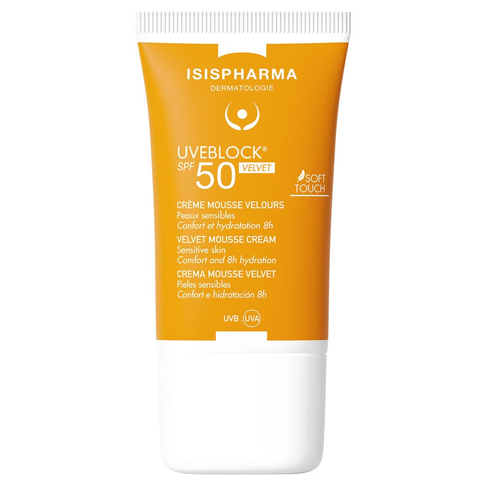 Isispharma Uveblock Velvet Crème Mousse Velours SPF50 40ml