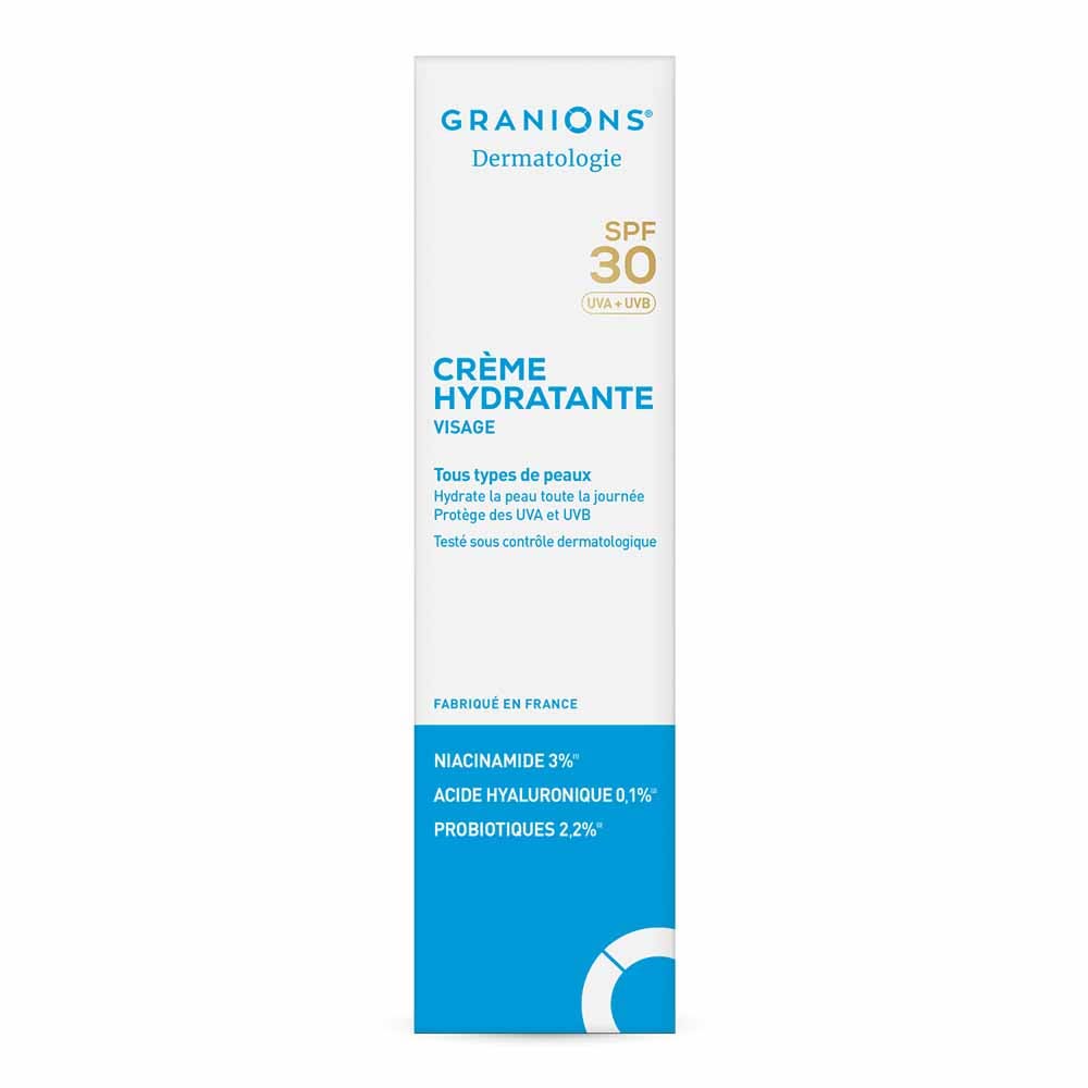 Granions Dermatologie Crème Hydratante SPF30 Niacinamide Acide Hyaluronique 40ml