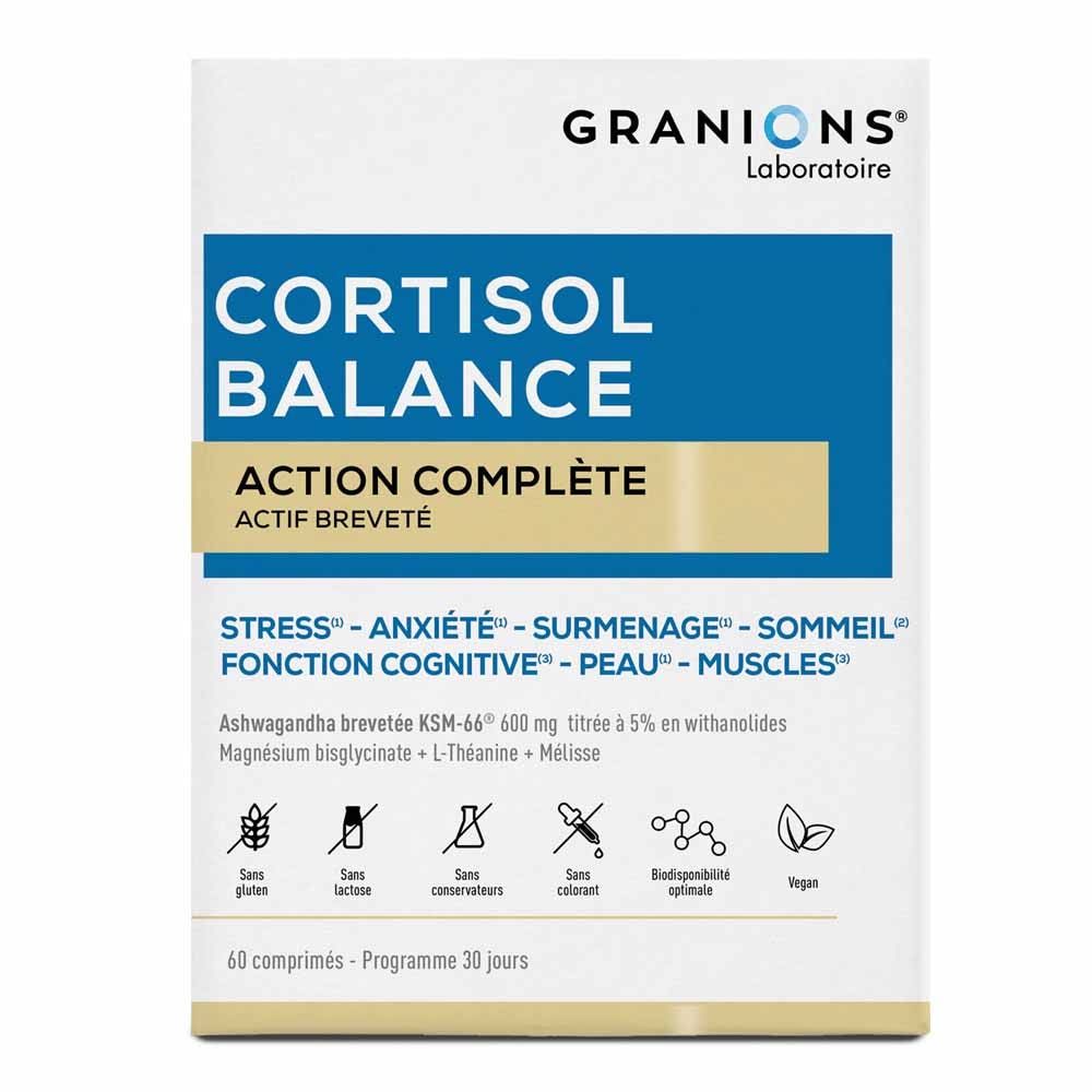 Granions Cortisol Balance Stress Sommeil 60 comprimés