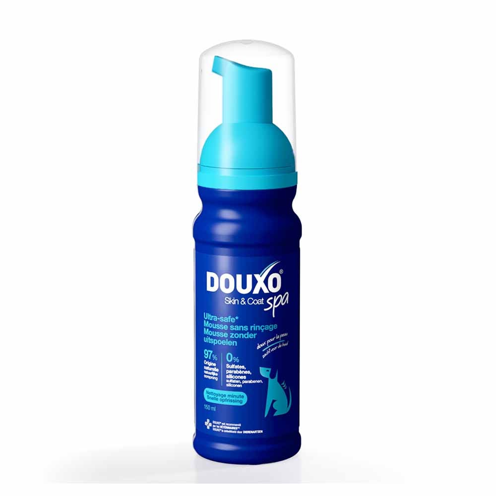 Douxo SPA Mousse sans rinçage nettoyage rapide pour chien 150ml