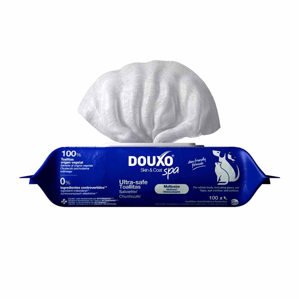 Douxo SPA Lingettes multi-usages pour chiens et chats 100 unités