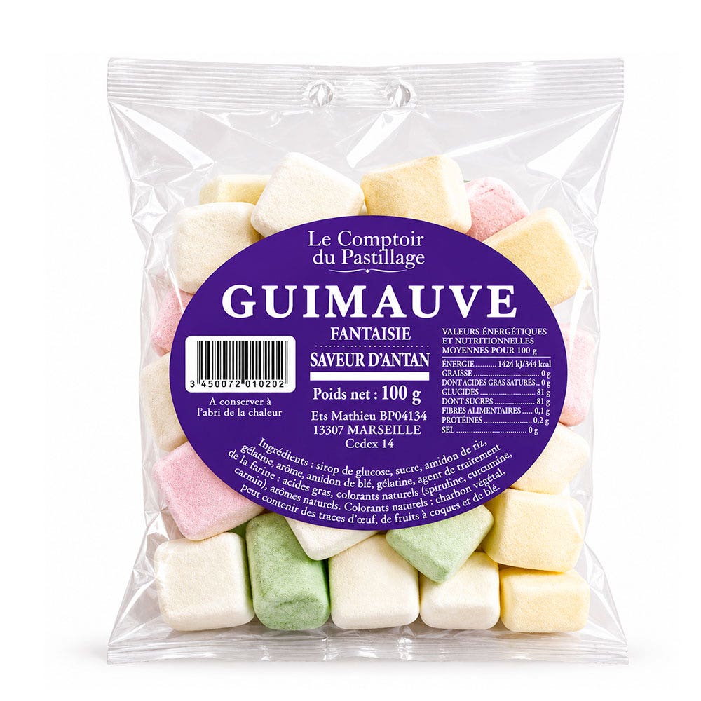 Le comptoir du pastillage Guimauves saveur d'antan 100g
