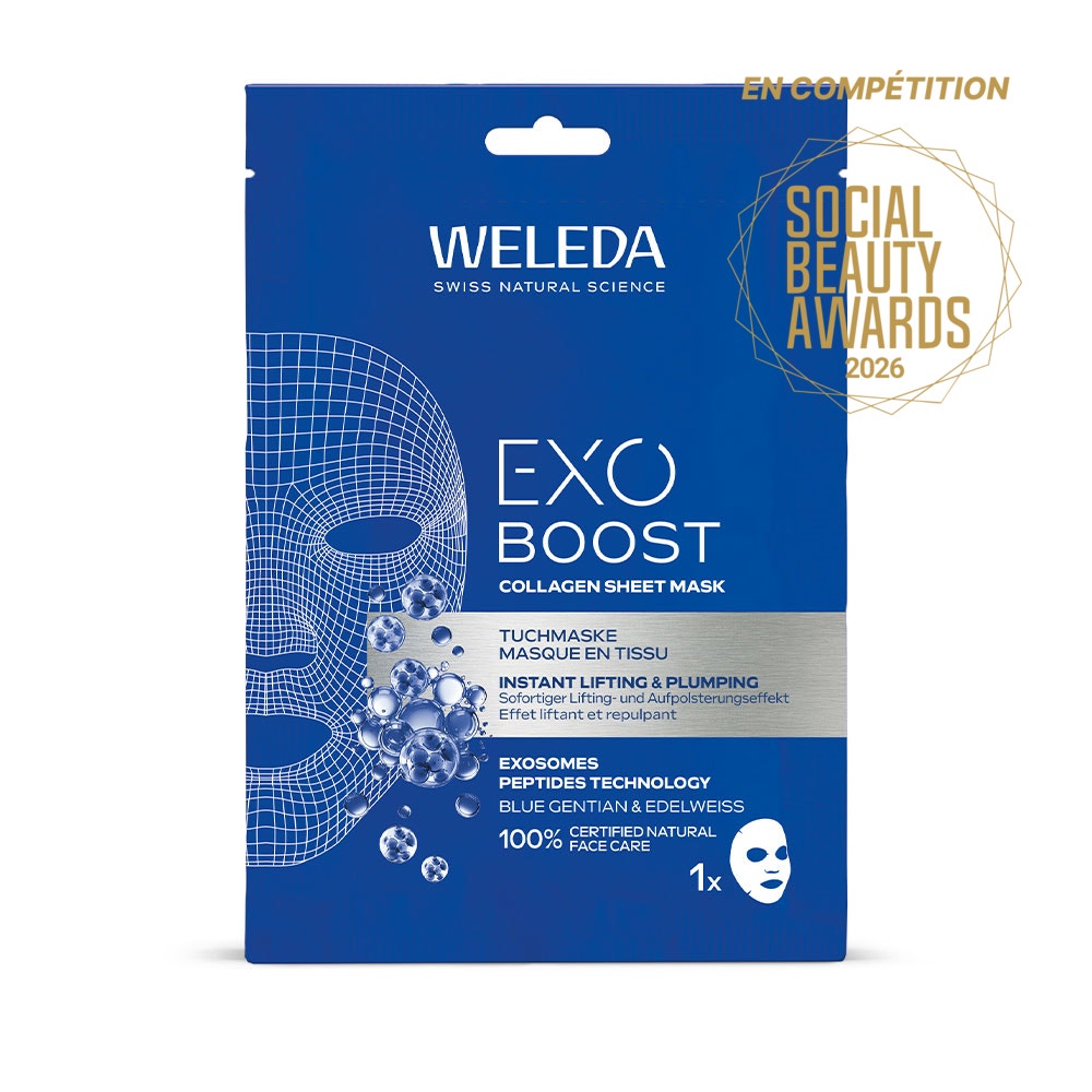 Weleda Exo Boost Collagen Masque en Tissu Gentiane Bleue Edelweiss 20ml
