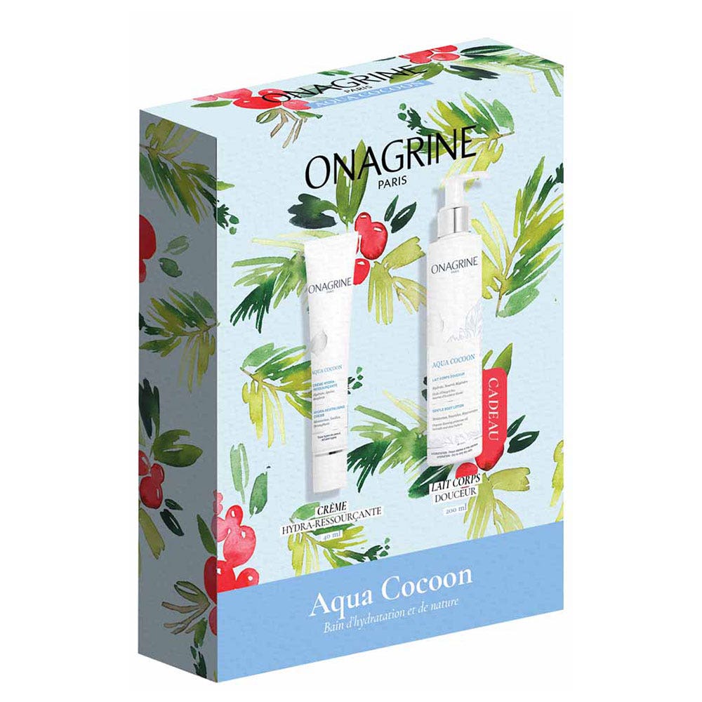 Onagrine Coffret Aqua Cocoon Crème Hydra Ress 40ml et Lait Corps Douceur 200ml Offert