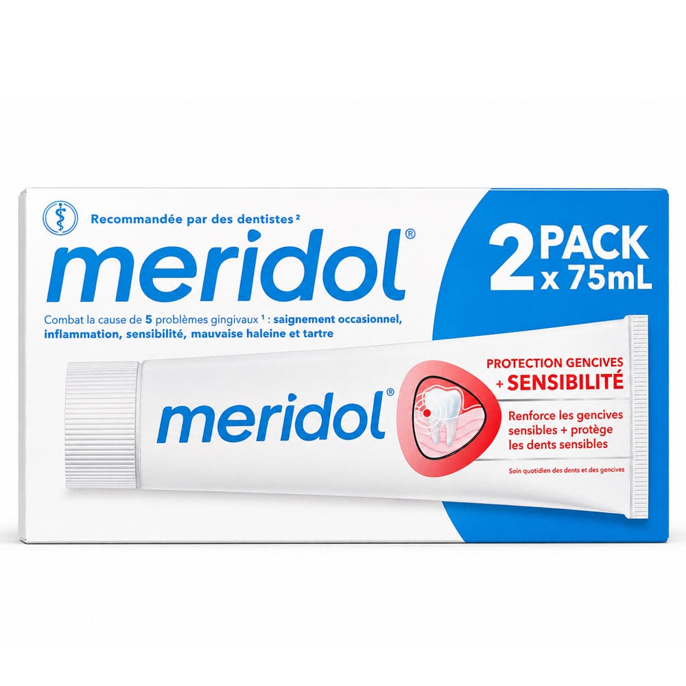 Meridol Dentifrice Soin Complet Sensibilité 2x75ml