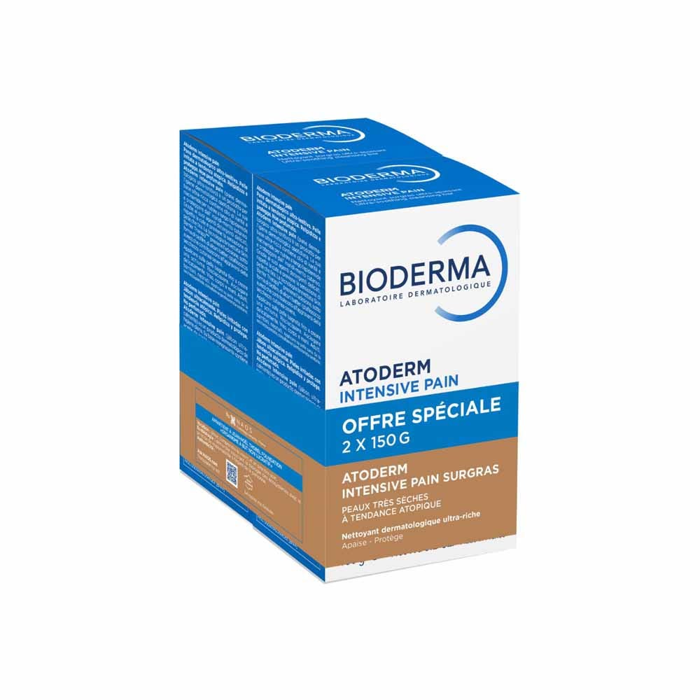 Bioderma Atoderm Intensive Pain Nettoyant surgras ultra-apaisant Peaux sèches 2x150g