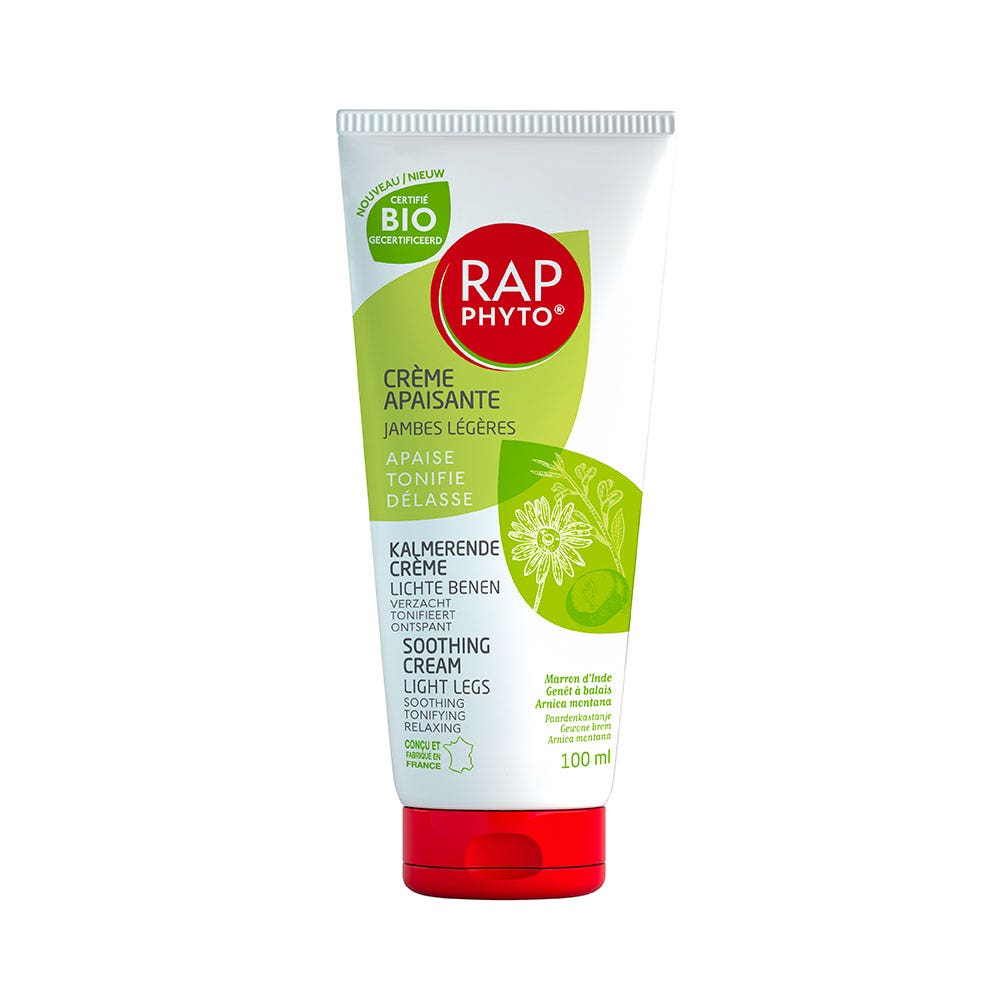 Rap Phyto Crème Apaisante Jambes Légères certifiée BIO 100ml
