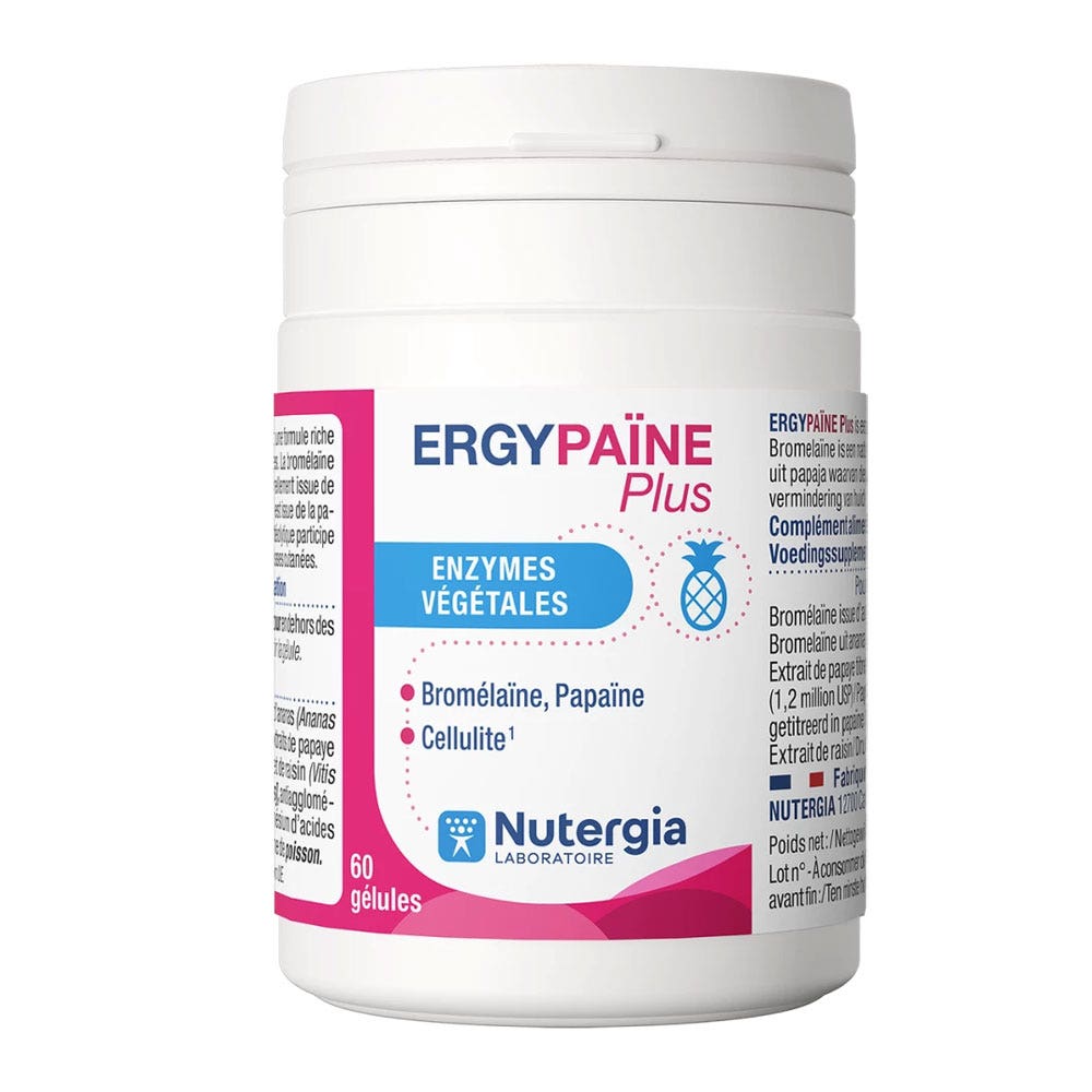 Nutergia Ergypaine Enzymes Végétales 60 Gélules
