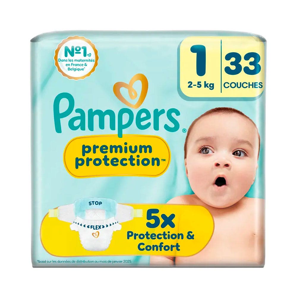 PAMPERS NEW BABY COUCHES TAILLE 1 2-5 KG X22