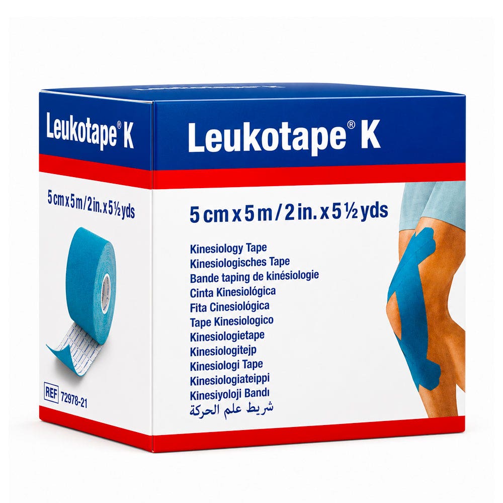 Actimove Leukotape® K Bande adhésive élastique 5mx5cm Bleu Ciel x1